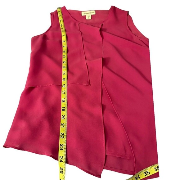 Coldwater Creek Hot Pink tiered tank top Size XS - Picture 7 of 9